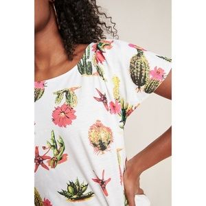 Anthropologie Eva Franco White Cactus Print *NWT*